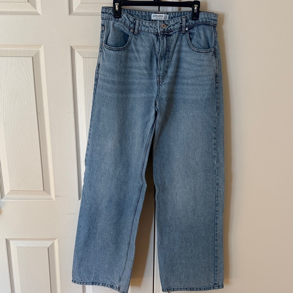 Pull&Bear Blue Wide Leg Jeans